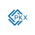 PKX letter logo design on white background. PKX creative circle letter logo concept. Royalty Free Stock Photo