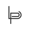 PL, LP initials line art geometric company logo