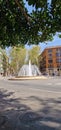 fountain at square palma de mallorca spain