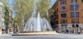 fountain at square palma de mallorca spain