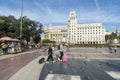 Placa Catalunya, Barcelona Royalty Free Stock Photo