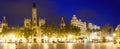 Placa del Ajuntament with City Hall. Valencia Royalty Free Stock Photo