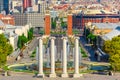 Placa Espanya in Barcelona, Catalonia, Spain Royalty Free Stock Photo