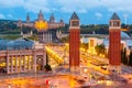 Placa Espanya in Barcelona, Catalonia, Spain Royalty Free Stock Photo