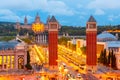 Placa Espanya in Barcelona, Catalonia, Spain Royalty Free Stock Photo