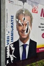 Placard of Geert Wilders Royalty Free Stock Photo