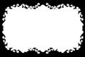 Floral Decorative Black & White Photo Border / Edge. Type Text Inside, Use as Overlay or for Layer / Clipping Mask