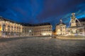 Place of the Bourse at dusk