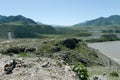 Place of the confluence of the rivers Katun and Chuya in Altai mountains. Siberia, Russia Royalty Free Stock Photo