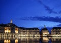 Place de la bourse in Bordeaux in France Royalty Free Stock Photo