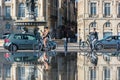 Place de la Bourse in Bordeaux, France on September 20, 2015 Royalty Free Stock Photo