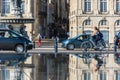 Place de la Bourse in Bordeaux, France on September 20, 2015 Royalty Free Stock Photo