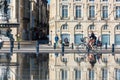 Place de la Bourse in Bordeaux, France on September 20, 2015 Royalty Free Stock Photo