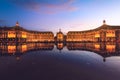 Place De La Bourse in Bordeaux, France. A Unesco World Heritage Royalty Free Stock Photo