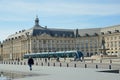 Place de la Bourse with a famous tram in Bordeaux