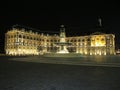 Place De La Bourse at night in Bordeaux city France Unesco World Heritage town