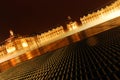 Place de la Bourse at night with the Miroir d'eau Royalty Free Stock Photo