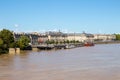 Place de la Bourse along the Garonne River bank, Bordeaux, France Royalty Free Stock Photo