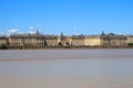 Place de la Bourse along the Garonne River, Bordeaux, France Royalty Free Stock Photo