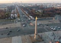 Place de la Concorde aerial view in Paris, France Royalty Free Stock Photo