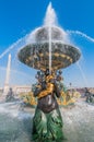 Place de la concorde fountain paris city France Royalty Free Stock Photo