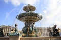 Place de la Concorde, fountain, Paris France Royalty Free Stock Photo