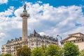 Place de la Nation building facade in the city of Paris Royalty Free Stock Photo