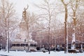 Place de la Republique during day snow covered