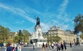 Place de la Republique in the summer, Paris, France