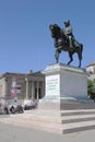 Statue of General Dufour, a Swiss national hero, Geneva Royalty Free Stock Photo