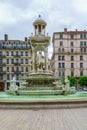 Place des Jacobins square and its fountain, in Lyon