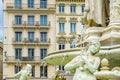 Place des Jacobins square and its fountain, in Lyon