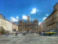 place des terreaux and the city hall of lyon, Lyon, France Royalty Free Stock Photo