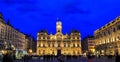 Place des Terreux and Lyon city hall, France Royalty Free Stock Photo