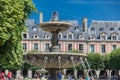 Place des Vosges Fountain Paris France