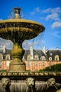 Place des Vosges, Paris, France - the fountain in close-up Royalty Free Stock Photo
