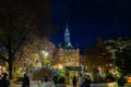 Place du Capitole on christmas at night in Toulouse, France.