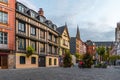 Place du Lieutenant-Aubert with famos old buildings in Rouen, Normandy, France