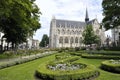 Place du Petit Sablon and Church of Our Blessed Lady of the Sablon Royalty Free Stock Photo