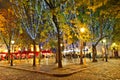 Place du Tertre at night, Paris, France