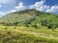 Place fell large hill near aira force waterfall by ullswater Royalty Free Stock Photo