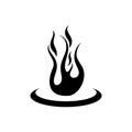 Place for fire icon isolated on white background Royalty Free Stock Photo