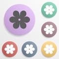 Place of a flower shop badge color set icon. Simple glyph, flat vector of map icons for ui and ux, website or mobile application Royalty Free Stock Photo