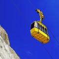 Place of Interest in Israel. Cable car in Rosh Hanikra on the border between Israel and Lebanon. Travel Conception