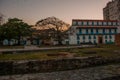 Place about La Real Fuerza Fortress in the evening. Castillo de la Real Fuerza - Old Havana, Cuba Royalty Free Stock Photo