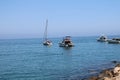 Place of leisure and tourism on the beach in Spain