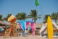 Place for lifeguard on the beach of resort