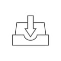 place of loading paper icon. Element of cyber security for mobile concept and web apps icon. Thin line icon for website design and