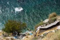 A place in the Mediterranean defaced by garbage Royalty Free Stock Photo