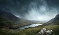 Wild Weather and Mountains Landscape